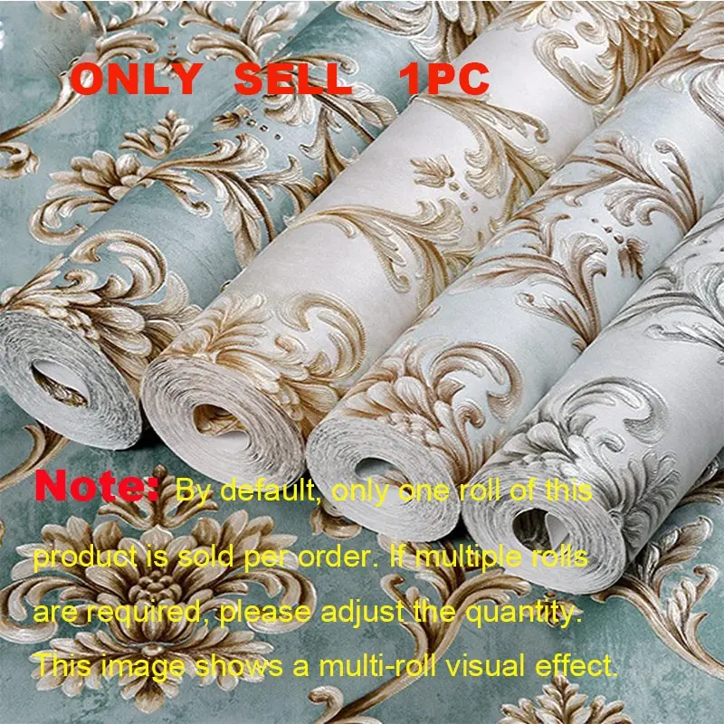 Vintage Luxury 3D Embossed Wallpaper, Self Adhesive Wallpaper, Peel And Stick Wallpaper Designs, Decorative Wall Paper for Home Living Room Bedroom, Self Adhesive PVC