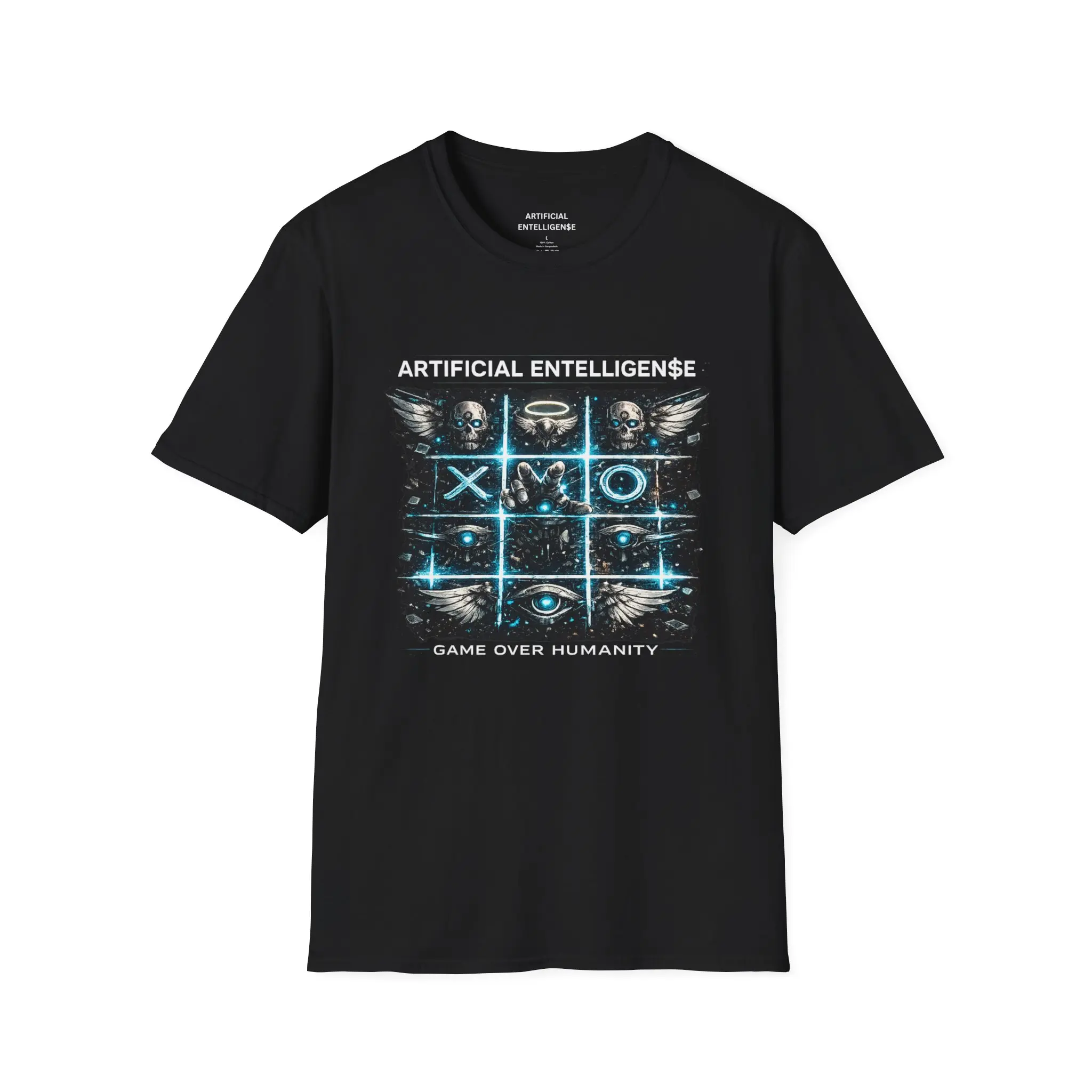 Artificial Entelligen$e™ – Game Over Humanity Cyber Grid T-Shirt
