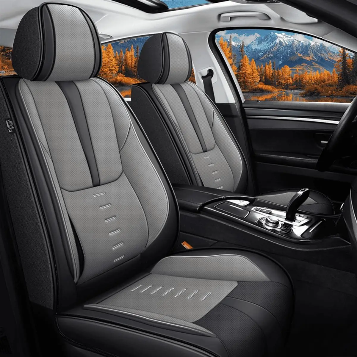 All-Season Car Seat Covers, Full Set Waterproof Faux Leather Protectors for Chevy Tahoe LT/LS/RST 2011-2026, Breathable 3D Lumbar Support, Easy Installation, Automotive Cushions, Car Seats Covers, Car Seat Cushions, Automotive Interior Cushion fathersdayg
