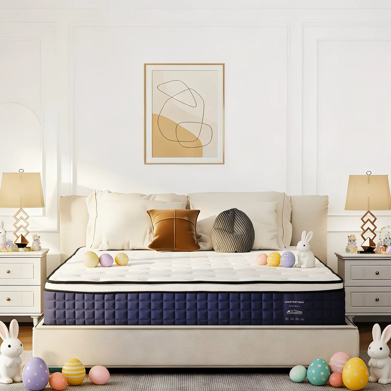 Queen Size Hybrid Mattress in a Box - 8/10/12/14 in Superior Firm EuroTop, Gel Memory Foam, Innerspring for Motion Isolation, Edge Support, 365-Night Trial (Fits King Size), Queen Size Mattress, Mattresses