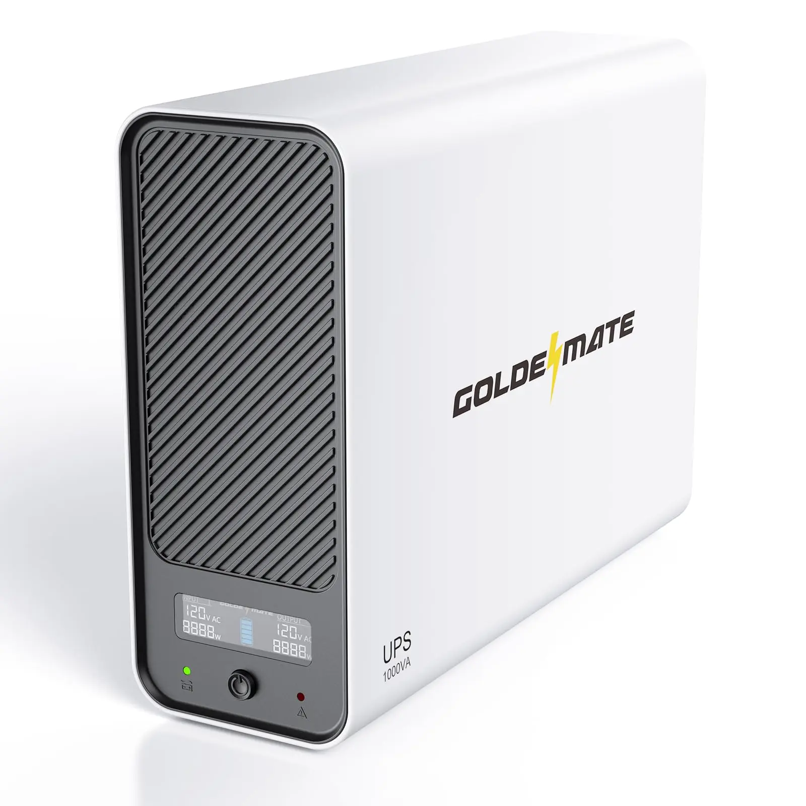 GOLDENMATE UPS Backup and Surge Battery Protector1000VA/800W, Backup Battery Power Supply with LiFePO4 Battery（Over 5000+ Cycles）, 8 Outlets, AVR, BE425M, Dataline Protection