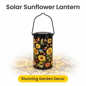 Solar Sunflower Projection Lantern - Waterproof LED Outdoor Light, Solar-Powered, Auto On/Off, Decorative Light for Garden Patio Backyard, Unique Gift for Garden Lovers