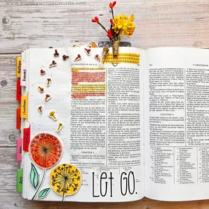 Let Go New Testament Bible Journaling Page Kit on Forgiveness