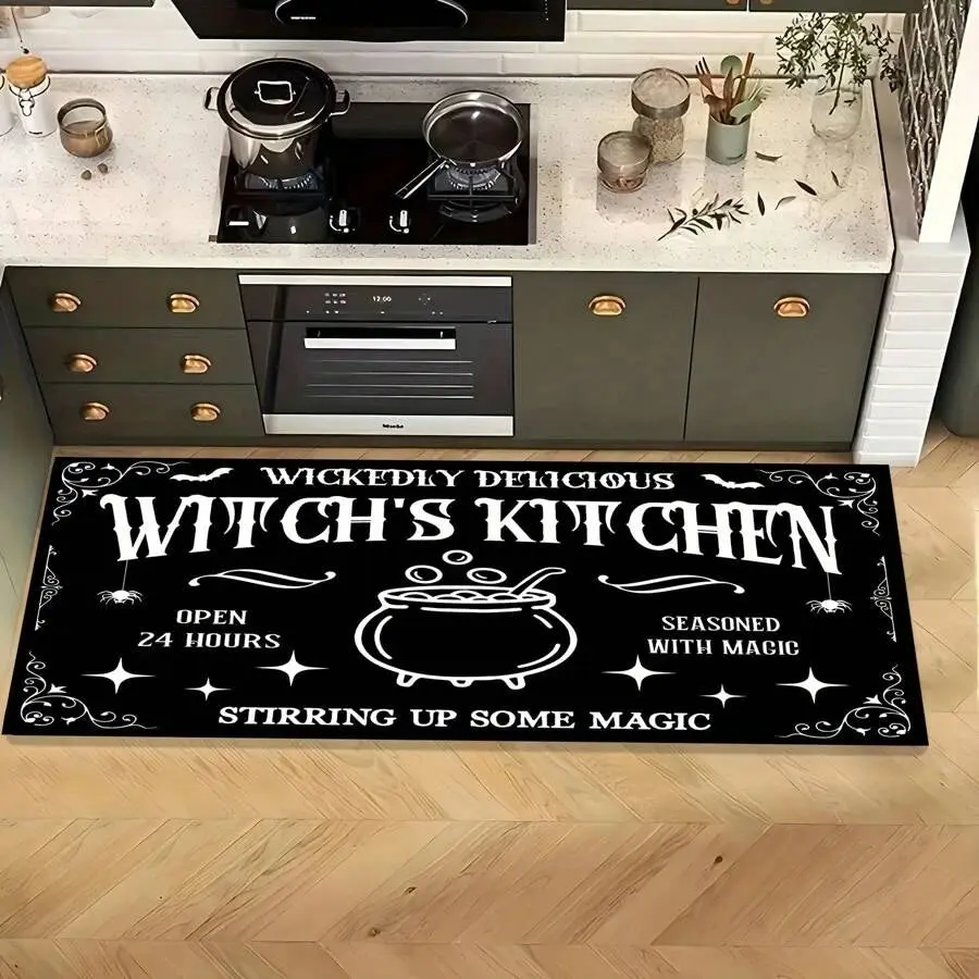 Witch’s Kitchen Mat | Gothic Witchy Kitchen Decor