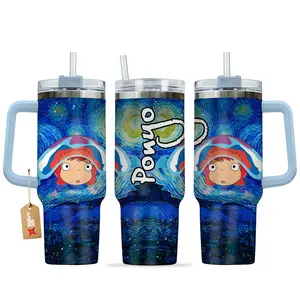 Ponyo Anime Custom Cup 40 oz 30 oz Tumbler With Handle