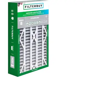 Filterbuy 16x28x6 Air Filter (1-Pack), Pleated MERV 8 Dust Defense HVAC AC Furnace Air Filters for Aprilaire Space-Gard 401 / 2400 & Lennox