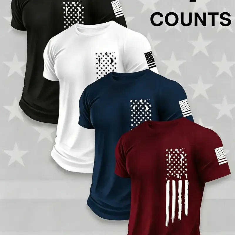 Men's Sporty Tie Dye Short Sleeve T-Shirt Set, Breathable Fitted Long Top, Ideal for Fitness & Running, All-Season Athletic Wear, Gym Athletic Clothes, Athletic Tops
