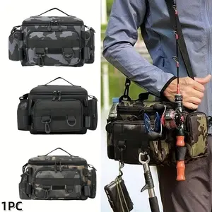 1pc Fishing Tackle Bags For Saltwater Or Freshwater Fishing, Polyester Material - Fishing Gear Storage, Fishing Tackle Organizer, Fishing Bag Backpack, Fishing Bag For Women, Fishing Bags For Men