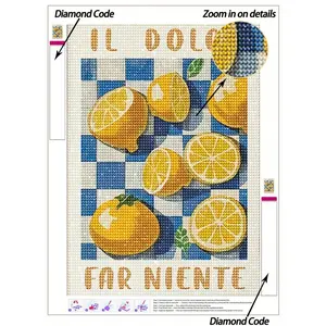 5D DIY Diamond Painting | Creative Fruit Photography Vivid Imagery DIY Diamond Painting Set, Sweet Orange Canvas Wall Art Artwork. Home Decor Diamond Painting, Mosaic Kit, DIY Your Own Wall Art Handmade, Enjoy The Fun Of Handmaking, Best Gift For Friends