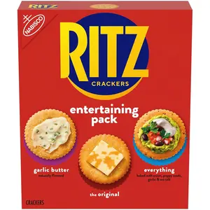 Crackers Entertaining Variety with Original, Everything, and Garlic Butter Crackers, Snacks for Kids and Adults, Party Snacks, 10.3 oz