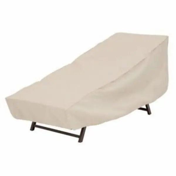 Mr. Bar-B-Q 100823 28 x 76 x 30 in. 600 x 300D PE Elastic Taupe Chaise Cover