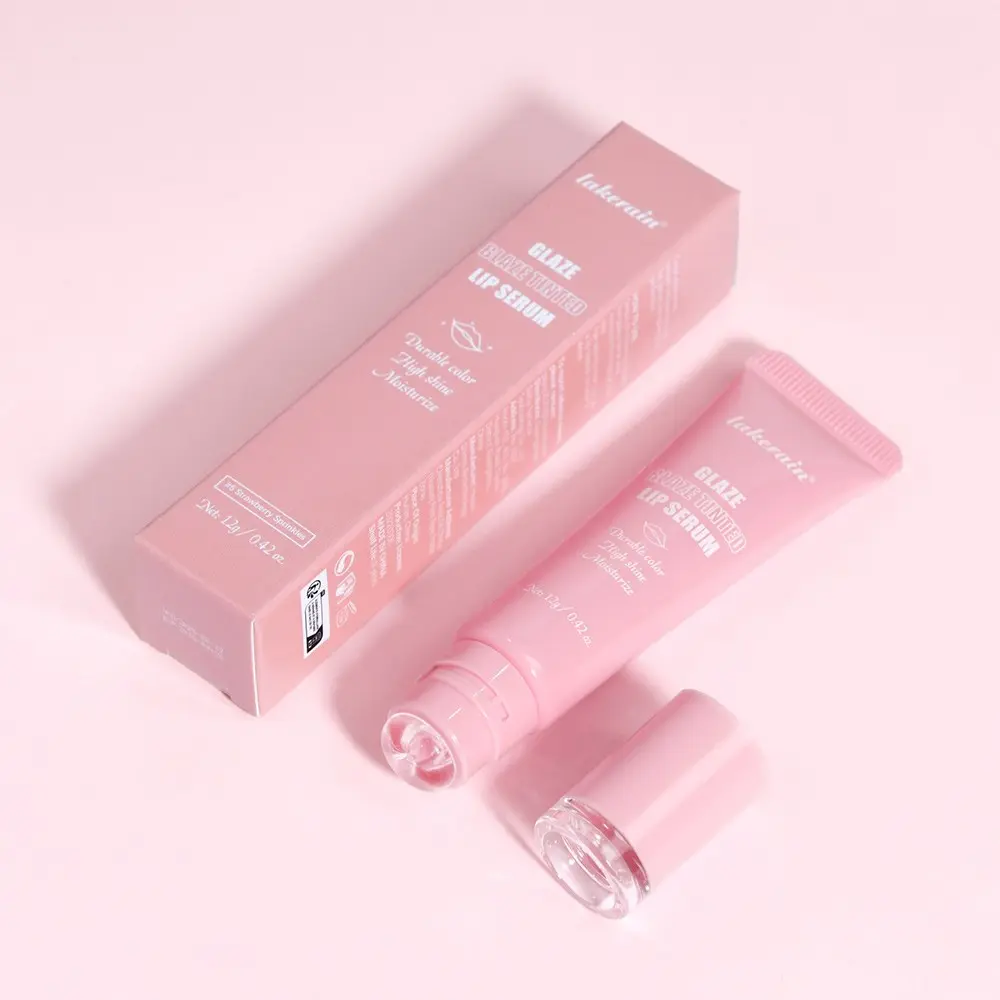 Lakerain 1 Count Tinted Serum Lip Gloss, Moisturizing Hydrating Long-Lasting Moisturization, Enhances Lip Fullnes, Buildable High-Shine Glossy Finish, Reduces the Appearance of Dry Lines, Available in 6 Shades