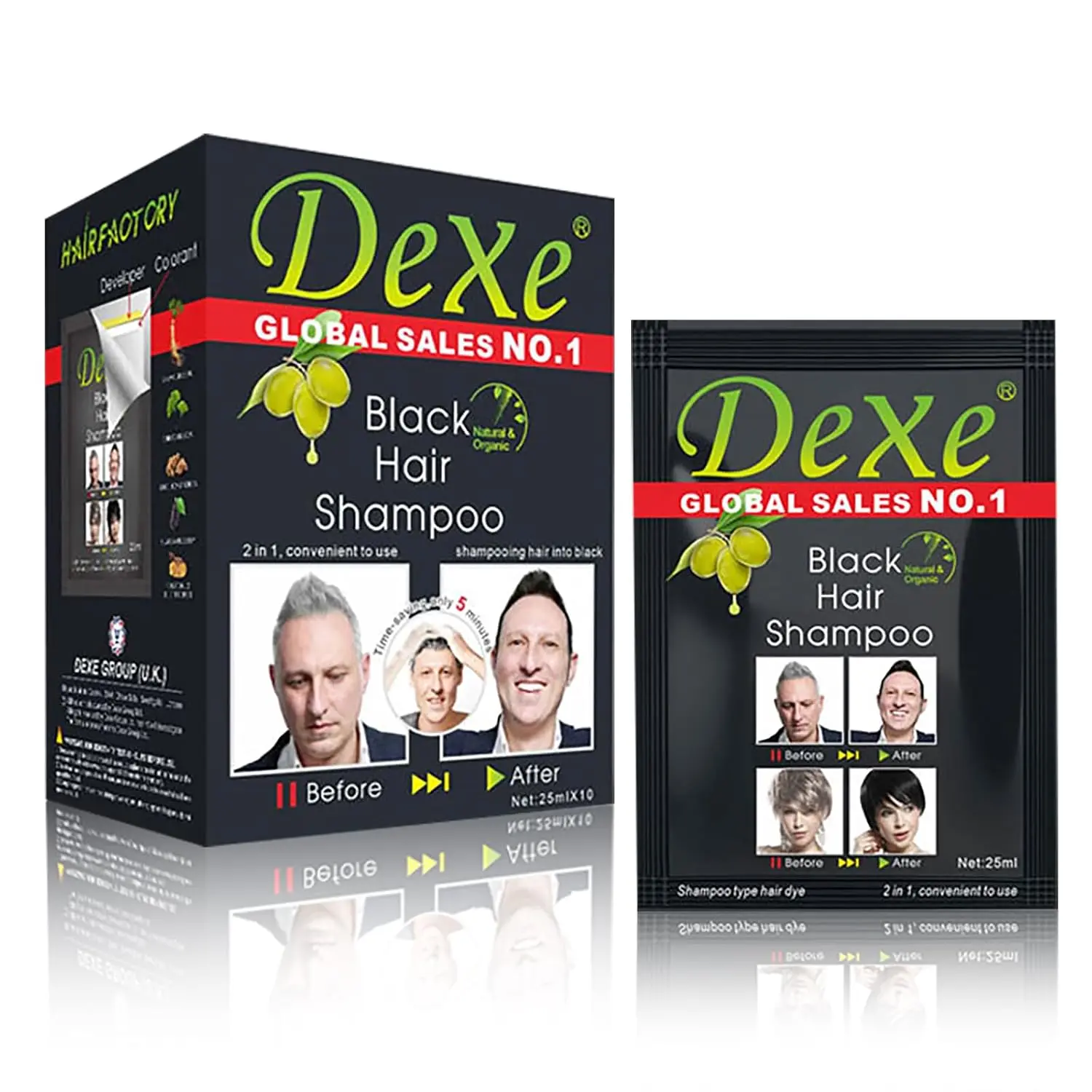 10PCS Instant Black Hair Dye Shampoo for Men Women,Semi-Permanent Hair Color,Natural Formula,Lasts Up to 30 Days, Easy to Use,Hair Dye Shampoo Great Choice for Woman&Man