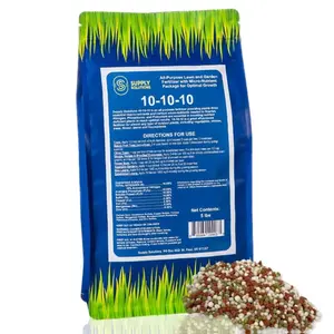Supply Solutions 10-10-10 Complete Lawn & Garden Granular Fertilizer with Micronutrients Balanced NPK Plant Food for Soil Health Blooms & Roots Safe for Vegetables Fruits Lawns 5 Pounds