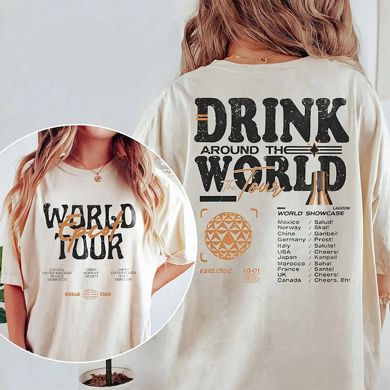 D.ney Epcot World Tour Shirt, Drink Around The World Shirt, D.ney Group Trip Shirt, Retro D.neyland Epcot Shirt, Epcot D.neyworld Shirt, Family Vacation Matching Tee, Birthday Crew Squad Shirt