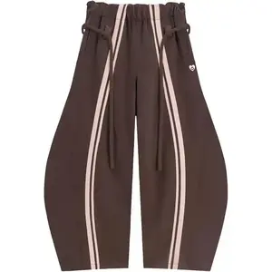 Stripe Super Baggy Sweatpants Oversized Barrel Pants Vintage Wide Leg Elastic Waist Lantern Trouser Unisex