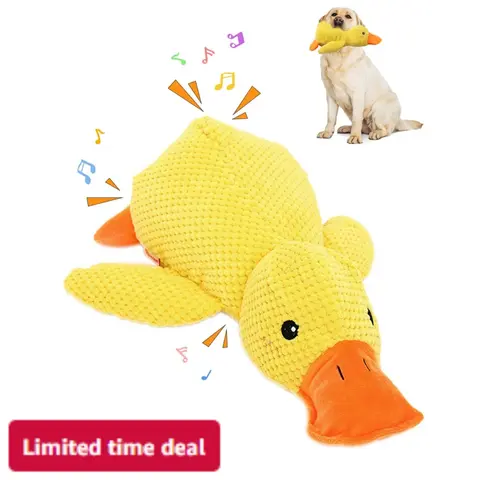 MRWJ Pet Supplies Universal Natural Fabric Interactive Tough Chewer Squeaky Plush Dog Toy - Durable Design, 35cm, Animal Print, Easy Handling, for Medium to Large Dogs