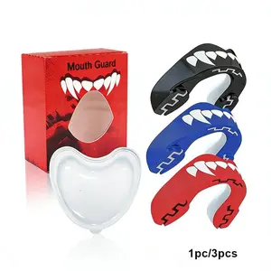 Anti-chipping Basketball Sports Mouth Guard, Boxing Equipment, with Upper and Lower Dental Protection (Includes Storage Case), Easily Reshapeable, Suitable for Football, Boxing, Lacrosse, and All Contact Sports (Universal Size)