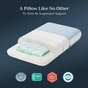 SOFUSOFO AeroBlue 72 Micro-Coil Hybrid Neck Pillow for Pain Relief & Support