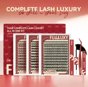 Flare & Short Size Flare & Brown Flare Collection DIY False Eyelashes for Bold Dramatic Look Unstoppable Bestseller You've Been Waiting For | Lashes with Ultra-Dense, Waterproof, Long-Lasting Lashes | Flora Flaunt Aurora Same Style | Beginner-Friendly