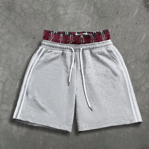 Men's Casual Summer Shorts with Unique Plaid Drawstring Waist, Loose Fit Sport Shorts with Pockets for Gym and Casual Outings, Casual Athletic Shorts, Summer Sports Shorts, Shorts Sportswear
