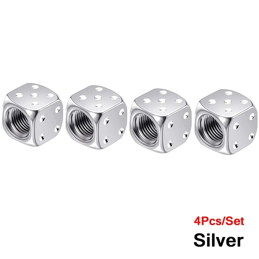 4PCS Aluminum alloy dice sieve dice valve cap color valve cap universal valve cap tire cap Tyre Caps