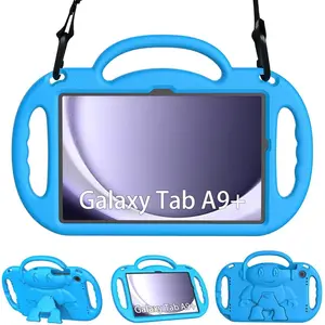 Case for  Galaxy Tab A9 Plus 11" Tablet 2023, Durable Shockproof Handle Stand Protective Cover with  Strap for Galaxy Tab A9+ 11 Inch 2023(SM-X210/X216/X218), Blue