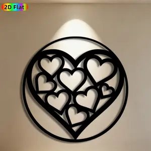 1pc Heart Cluster Metal Wall Art, Romantic Heart Statue Mural, Ideal Gift for Valentine's Day, Wedding Anniversary, Love Decor Enthusiasts,  Perfect for Bedroom Wall & Garden Fence Wall, Charming Home Decor Accent to Express Affection