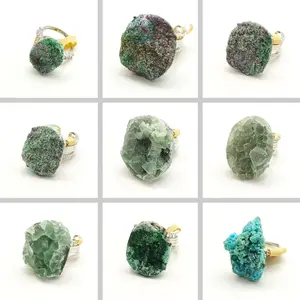 [No.285-293 Tray #12 ]Unique Handmade Natural Crystal Ring For Christmas Gift