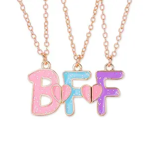 Best Friend Necklaces for 3 Girls – Matching BFF Jewelry Set, Friendship Necklace Gift for Besties, Sisters, Birthday Christmas Anniversary Gift