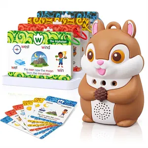 #Summervibes ATEYA Little Squirrel Talking Flash Cards Montessori Phonics & Sight Words Set 55 Cards 110 Sides 998 Words 5 Categories Educational Toy for Kids - Flashcards