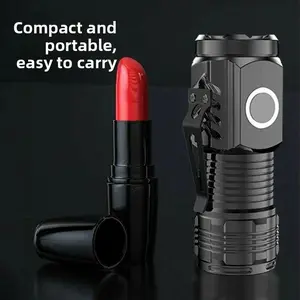 2 Pack Small Flashlights High Lumen, 3 Modes Adjustable Beam, USB Rechargeable Camping Light, Mini Torch for Outdoor Use