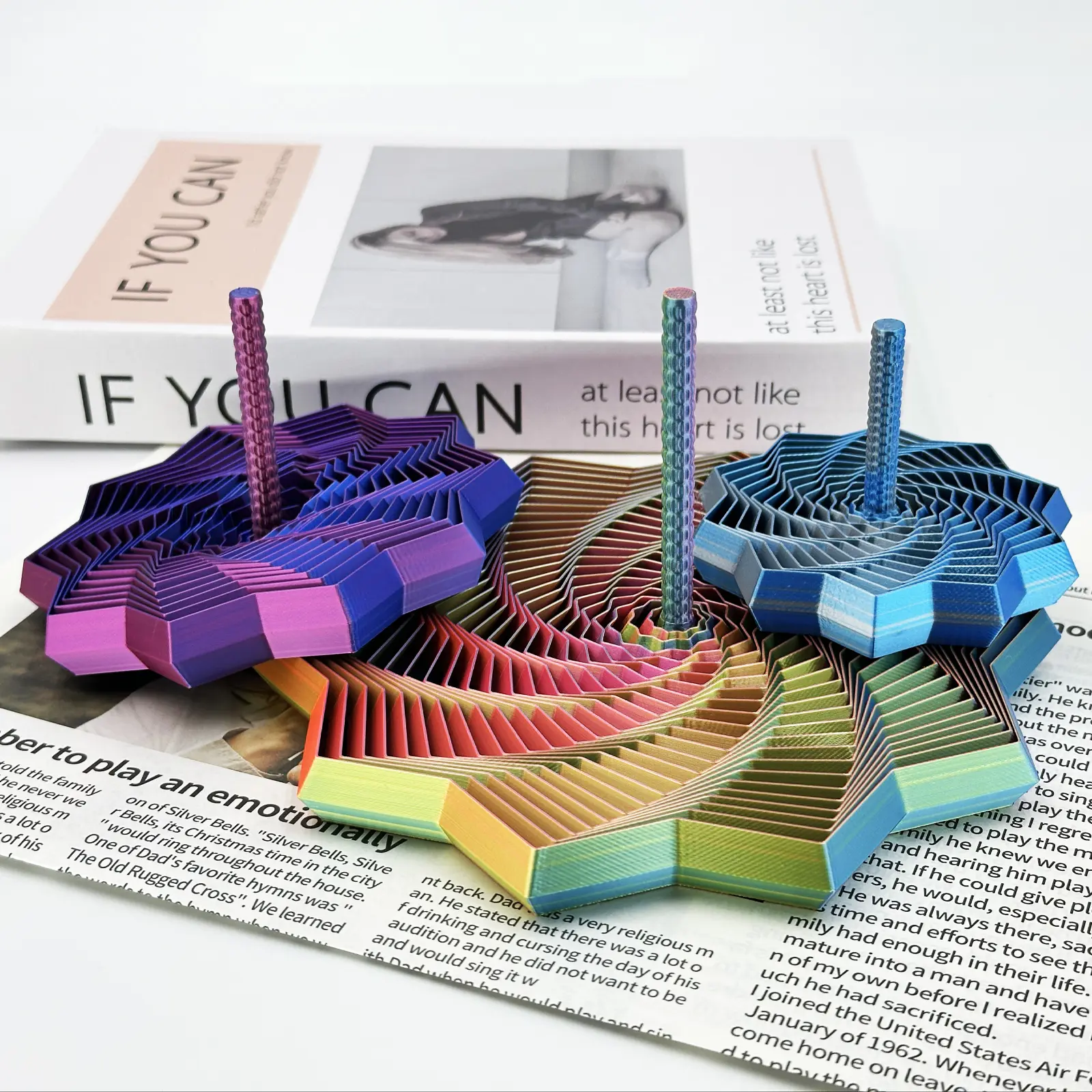 MoyClever Plastic 3D Printed Star-Shaped Fingertip Decompression Toy with Handles, Cute Stress Relief Tool for Fidget Relief, Ideal Gift for Friends and Family