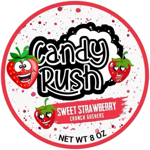 Candy Rush Sweet Strawberry CRUNCH Gushers TikTok Trending Viral Candy Fruit Blasts Chewy Gummies