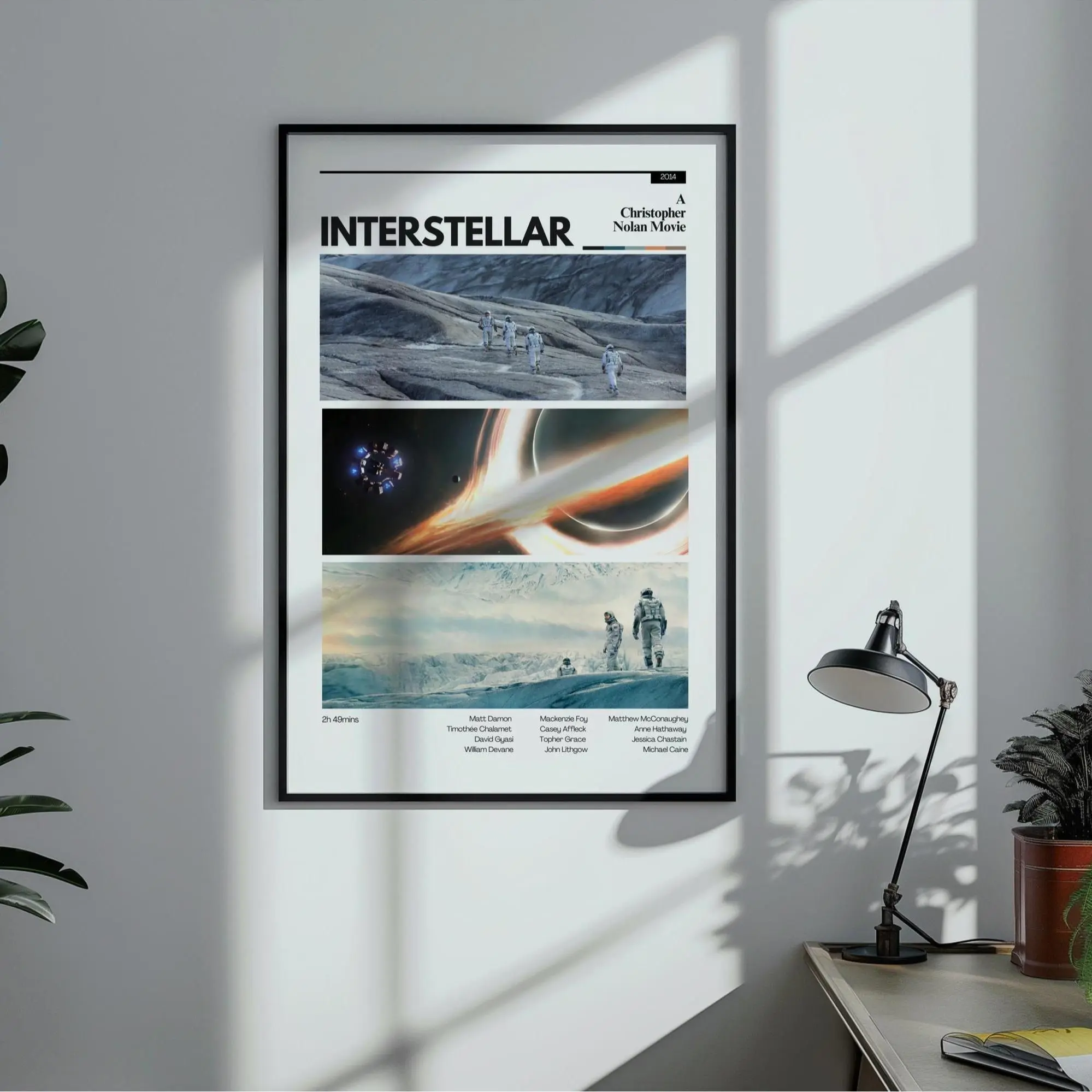 - Interstellar Movie Poster, Wall Art Print, Home Decor, Sci-Fi Movie Poster, Gift for Movie Lovers, Movie Poster