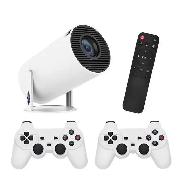 ALS X10 Plus HY300 Portable Projector - Android 11, 10000 Preloaded Games, WiFi, Wireless Audio, Wireless Controller, Outdoor & Indoor Home Theatre, Video Game Console, Manufacturer Warranty