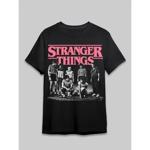 Stranger Things Retro Character T-Shirt, Hawkins Crew Tee, 80s Nostalgia Shirt for TV Show Fans