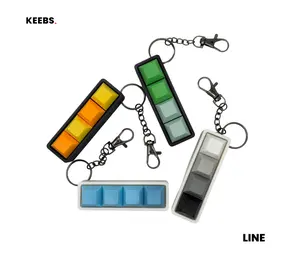 KEEBS Line | Custom 4-Key Mechanical Keyboard Fidget | Desk Fidget Clicker | 3D Printed Stress Relief