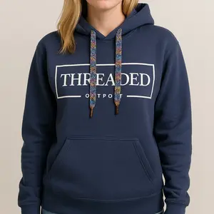 Navy OG Threaded Hoodie - Floral Threads