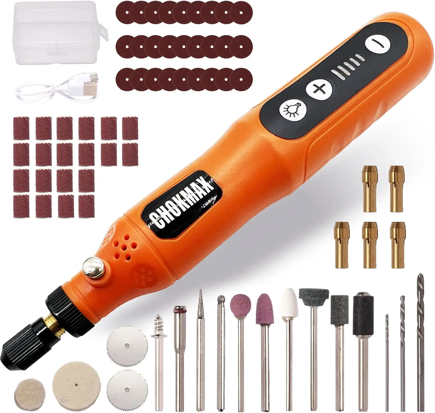 Mini Tool, 5-Speed Kit with 72 Accessories and Front LED Light, Type-C Charging Art Craft Tool for Engraving, Sanding, Polishing, Drilling, Grinding