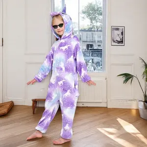 L-SQ056   Halloween Onesie Costume for Kids - Unisex Children Unicorn Pyjamas