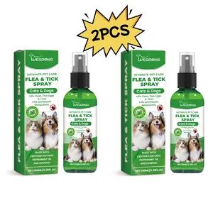 2PCS Yegbong Pet Insect Repellent Spray Gentle Daily Cleansing Care for Dog Cat Fur & Skin