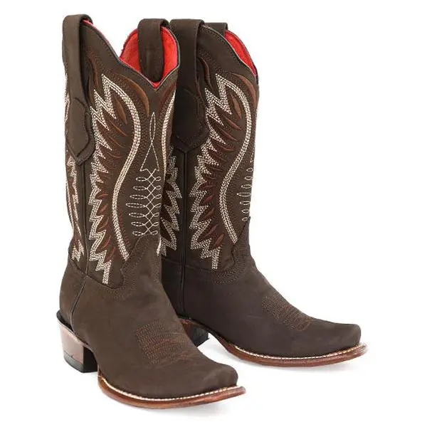 Los Altos Women's Dubai Nobuck Brown Cowboy Boots
