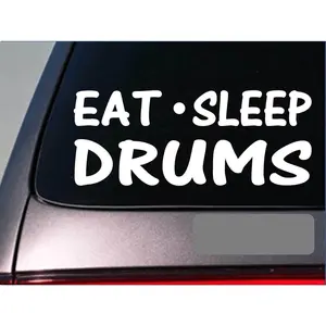 Eat Sleep Drums Sticker *G869* 8" vinyl snare bass drum stickers high hat pedal