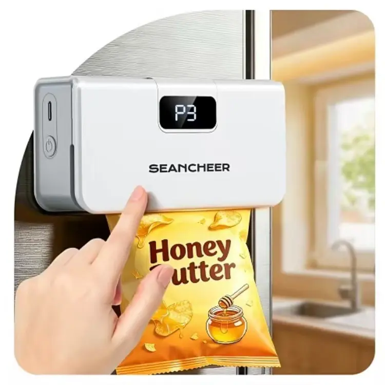 Handheld Vacuum Sealer - Portable Rechargeable Compact Sealing Device with Bag Cutter for Snacks, Coffee Packaging, Cordless Vacuum Sealing, Food Vacuum Sealer
