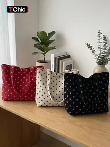 Cute Large Capacity Shoulder Bag, Round Polka Dot Design, Perfect for Daily Use and Travel, Stylish and Functional Handbag, Fashionable Patterned Bag, Versatile Bag, Handbag Shoulder Purse