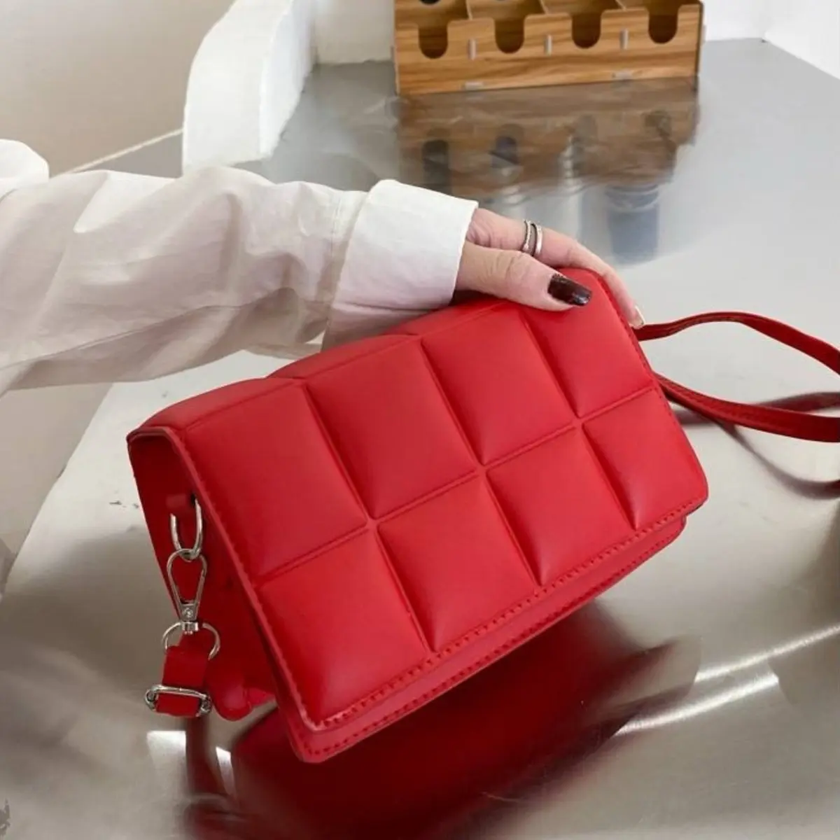 Betty | Red | Handbag | Crossbody or Shoulder