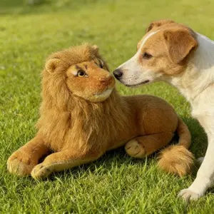 Realistic Lion Plush Pet Toy, Interactive Soft Dog Toy, Companion Toy for Large and Small Dogs, Stuffed Animal Toy