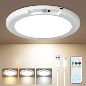 Rechargeable sensor ceiling light with remote control, USB charging,Magnetic Wireless Ceiling Light Battery Powered for Closet Shower Stairs Shed Hallway Porch Patio ect