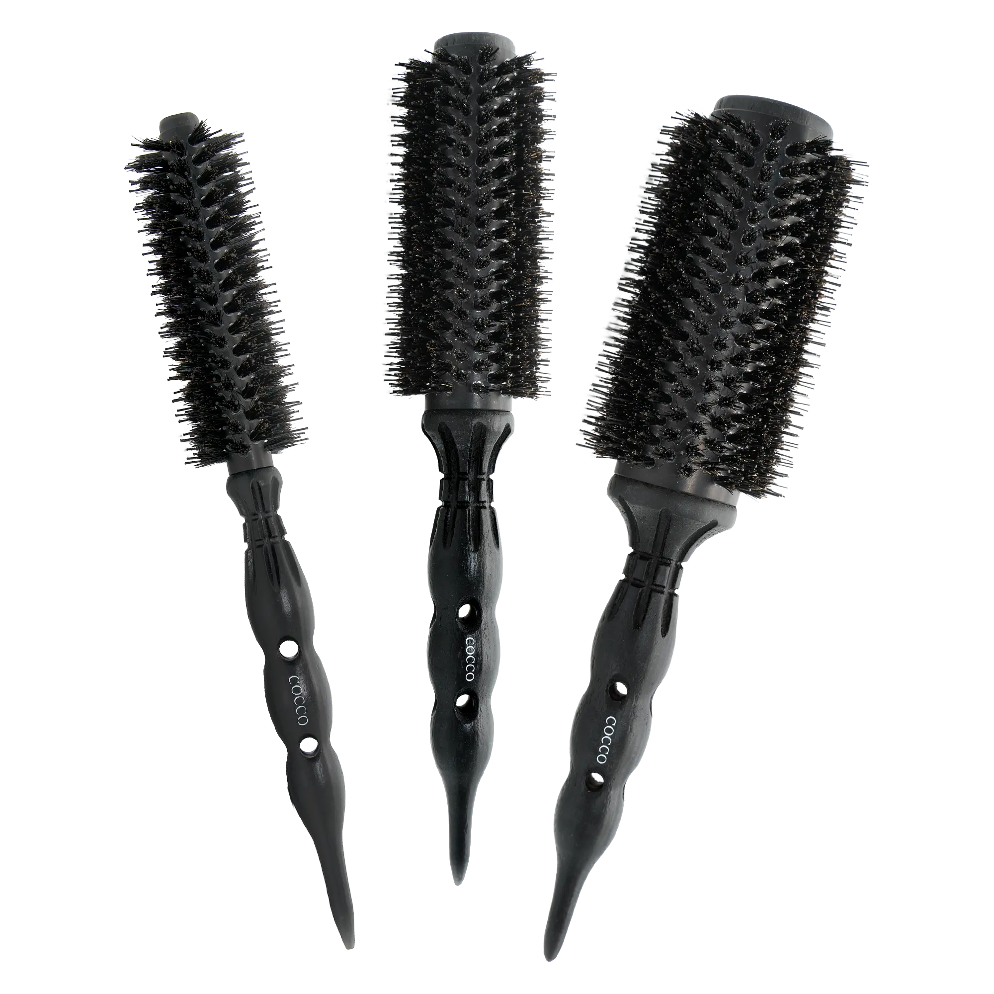 COCCO® Black Series Ceramic Boar Brush (Select Size)